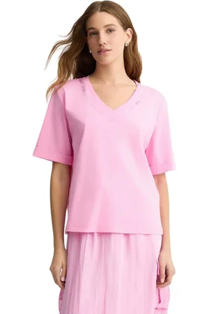 Liu Jo Dames, Tops, Roze, Maat: L Katoen