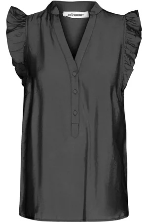 Co`Couture Dames, Blouses & Shirts, Zwart, Maat: M Modal