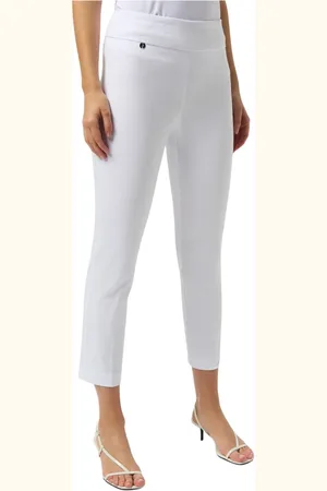 Joseph Ribkoff Dames, Broeken, Wit, Maat: 4XL