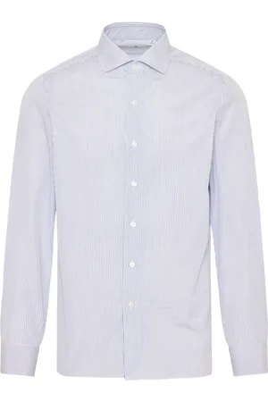 Finamore Heren, Overhemden, Blauw, Maat: 3XL Katoen