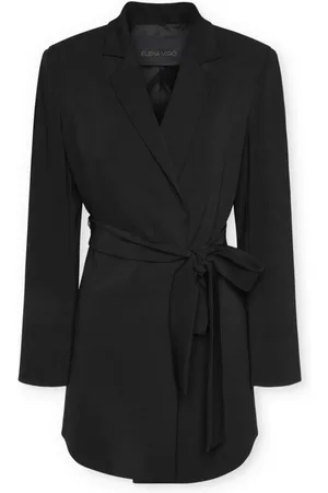 Elena Miro Dames, Mantels, Zwart, Maat: XL Poliester