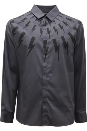 Neil Barrett Heren, Overhemden, Grijs, Maat: M