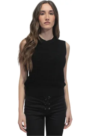 Twin-Set Dames, Tops, Zwart, Maat: L Viscose
