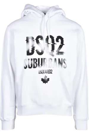 Dsquared2 Heren, Sweatshirts & Hoodies, Wit, Maat: L Katoen
