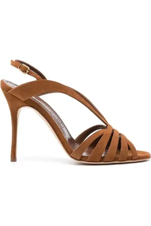Manolo Blahnik Dames, Schoenen, Bruin, Maat: 40 EU Suède