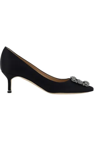 Manolo Blahnik Dames, Schoenen, Zwart, Maat: 36 1/2 EU Satijn