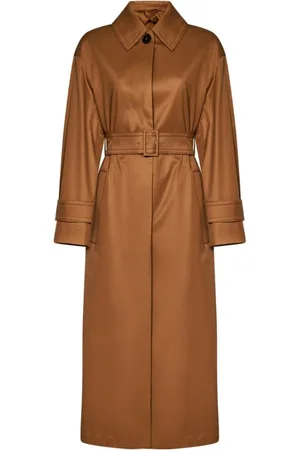 Max Mara Dames, Mantels, Bruin, Maat: M