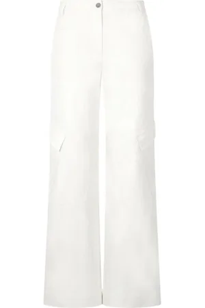 Roberto Cavalli Dames, Broeken, Wit, Maat: 2XS Katoen