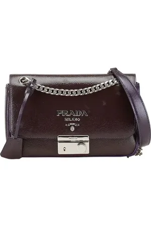 Prada Dames, Pre-owned, Paars, Maat: ONE Size Leer