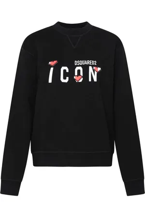 Dsquared2 Dames, Sweatshirts & Hoodies, Zwart, Maat: M Katoen
