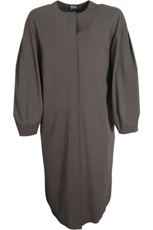 Max Mara Dames, Jurken, Grijs, Maat: L Katoen