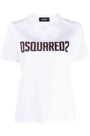 Dsquared2 Dames, Tops, Wit, Maat: L Katoen
