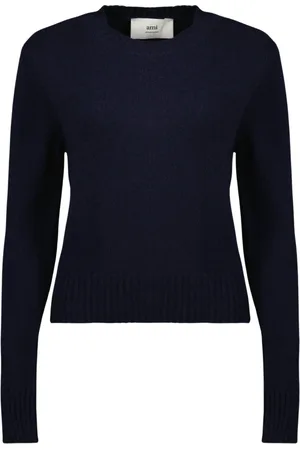 Ami Dames, Truien, Blauw, Maat: M Wol