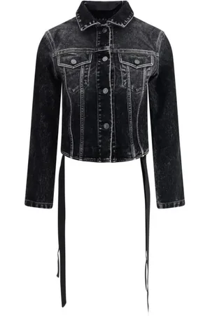 Balenciaga Dames, Jassen, Zwart, Maat: 2XS Denim