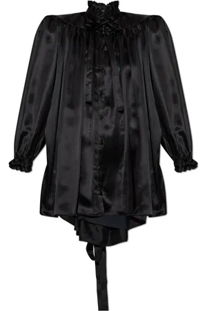 Balenciaga Dames, Blouses & Shirts, Zwart, Maat: XS Zijde