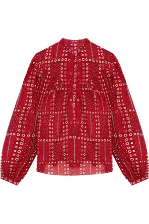 Isabel Marant Dames, Blouses & Shirts, Rood, Maat: S Katoen