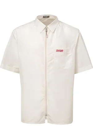 Dior Heren, Overhemden, Wit, Maat: 4XL Poliester