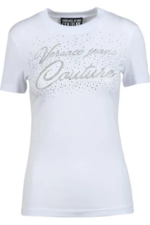 VERSACE Dames, Tops, Wit, Maat: L Katoen