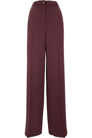 Elisabetta Franchi Dames, Broeken, Rood, Maat: XL Katoen
