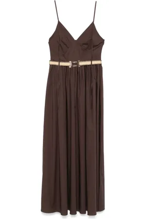 Twin-Set Dames, Jurken, Bruin, Maat: XS