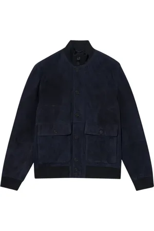 Brooks Brothers Heren, Jassen, Blauw, Maat: L Suède