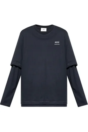 Ami Heren, Tops, Blauw, Maat: XL Katoen