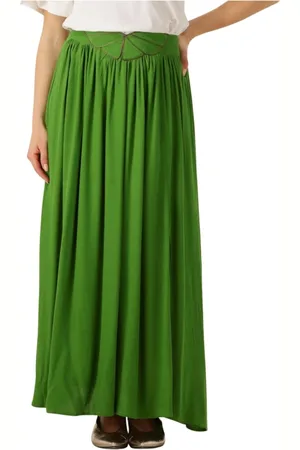 Louizon Dames, Rokken, Groen, Maat: S Viscose