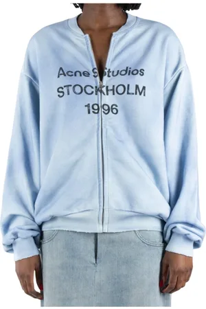 Acne Studios Dames, Sweatshirts & Hoodies, Blauw, Maat: S Katoen