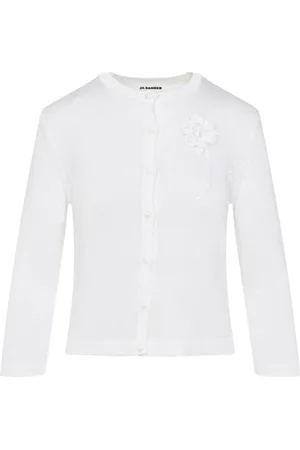 Jil Sander Dames, Truien, Wit, Maat: S Viscose