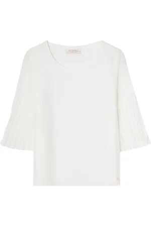 BUSNEL Dames, Blouses & Shirts, Wit, Maat: S Chiffon