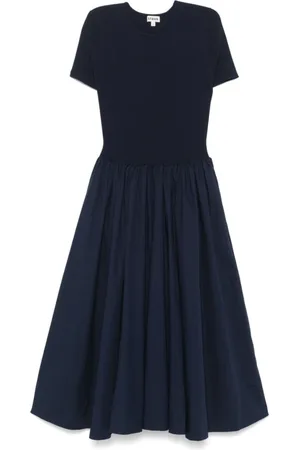 Staud Dames, Jurken, Blauw, Maat: M Zijde
