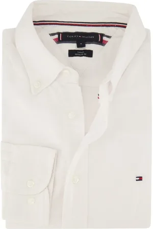Tommy Hilfiger Heren, Overhemden, Wit, Maat: S Katoen