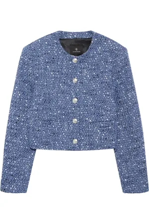 ANINE BING Dames, Jassen, Blauw, Maat: XS Tweed