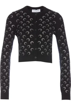 Marine Serre Dames, Truien, Zwart, Maat: S Viscose