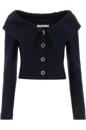 Alessandra Rich Dames, Truien, Blauw, Maat: 2XS Wol