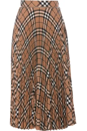 Burberry Dames, Rokken, Bruin, Maat: XS Wol