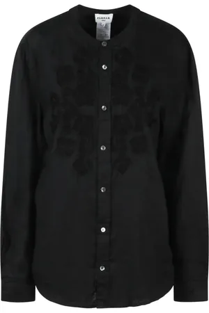 P.A.R.O.S.H. Dames, Blouses & Shirts, Zwart, Maat: S Linnen