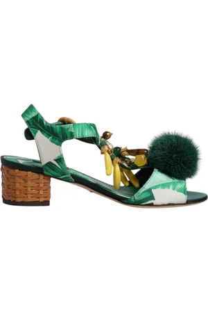 Dolce & Gabbana Dames, Schoenen, Groen, Maat: 36 1/2 EU Zijde