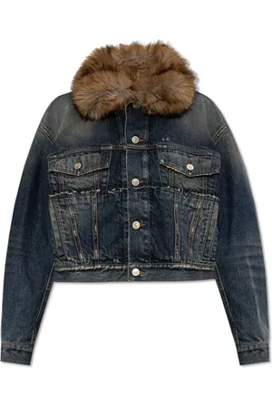 Balenciaga Dames, Jassen, Blauw, Maat: XS Katoen