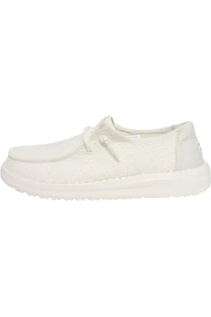 Hey dude Dames, Schoenen, Wit, Maat: 38 EU Leer
