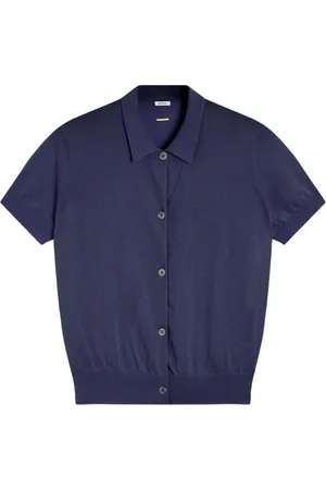 Aspesi Dames, Blouses & Shirts, Blauw, Maat: S Katoen