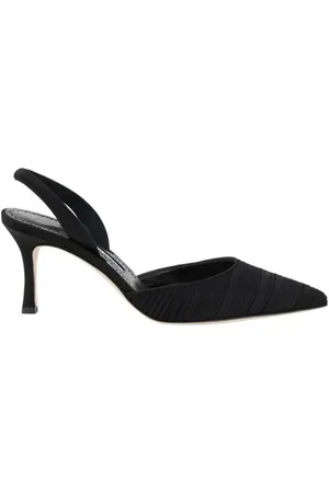 Manolo Blahnik Dames, Schoenen, Zwart, Maat: 41 EU Zijde