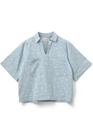 Sofie Schnoor Dames, Blouses & Shirts, Blauw, Maat: S Denim