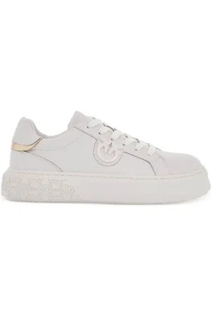 Pinko Dames, Schoenen, Wit, Maat: 37 EU Leer