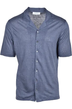 Gran Sasso Heren, Overhemden, Blauw, Maat: 2XL Linnen
