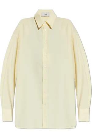 Ami Dames, Blouses & Shirts, Geel, Maat: M Wol
