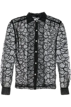 BODE Heren, Overhemden, Zwart, Maat: L Nylon
