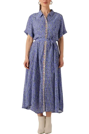 Lollys Laundry Dames, Jurken, Blauw, Maat: XL Denim