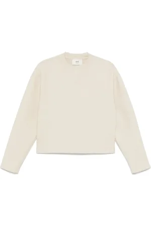 Ami Dames, Sweatshirts & Hoodies, Bruin, Maat: XL Wol