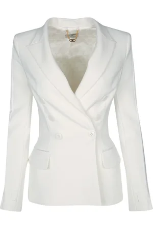 Elisabetta Franchi Dames, Jassen, Wit, Maat: XS